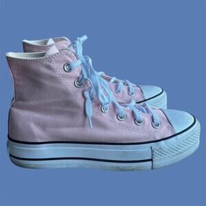 Converse women's All Star Lift High Top Platform in Rose Sneaker size 8